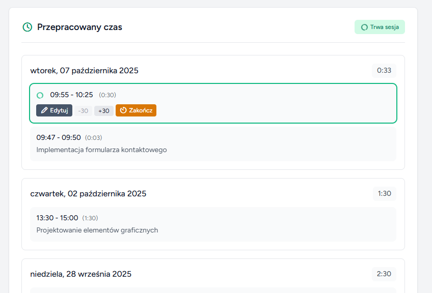 Time tracking